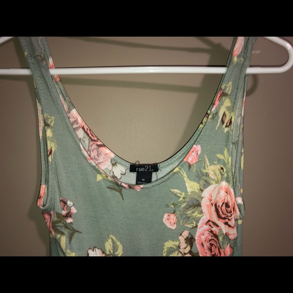 Floral lace cute tank